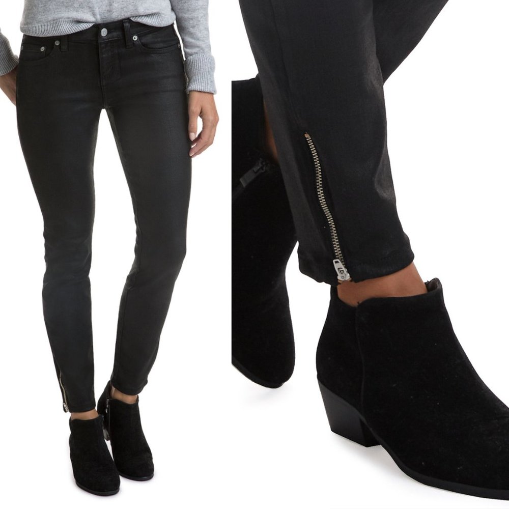 Vineyard Vines Black Skinny Zipper Ankle Jean 4